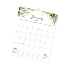 (Green branches and l) 2026 Wall Calendar Monthly Planner 12 Month Calendar Runs from January to December For Home Kitchen Office School Multicolor