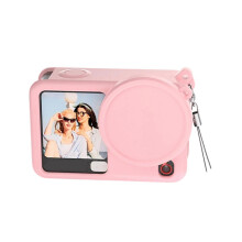 (Pink Color) Silicone Lens Caps Fashion Appeal Crush Resistant Silicone Lens Cover for Action 6 Camera Cover Lens Shield Accessorie Multicolor