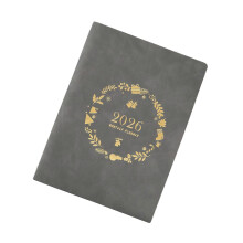 (grey) 2026 Weekly Planner with Refillable 6 Rings Leather Binder Cover and Dated Pages 2026 Academic Planner for Men Women pink