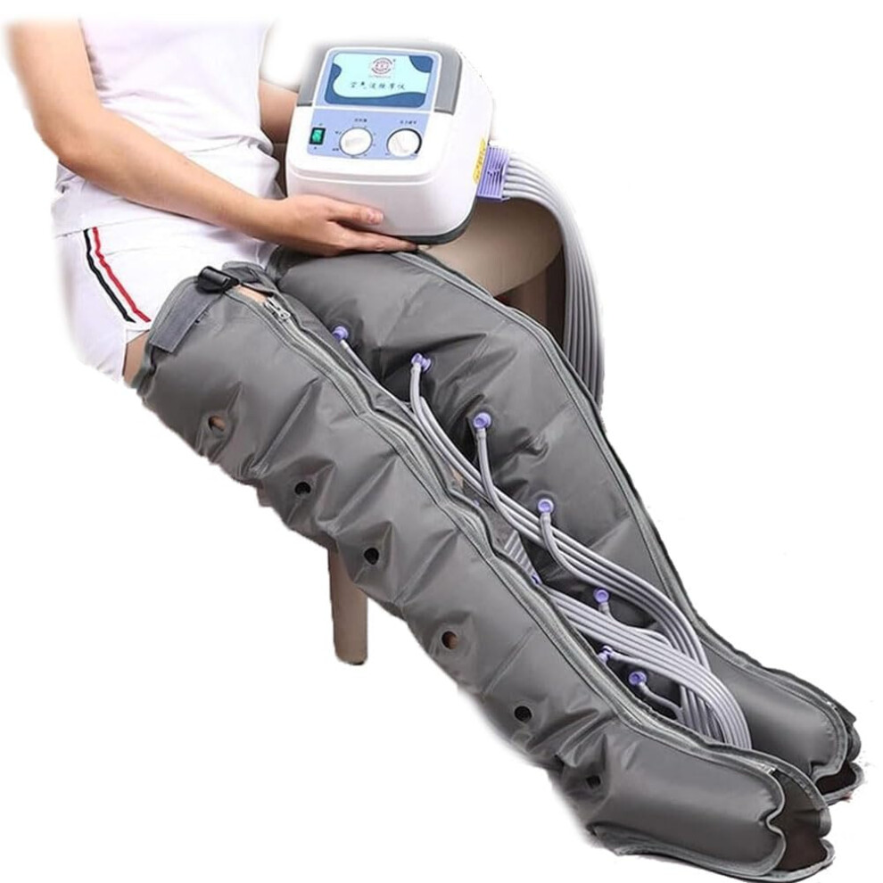 Air Compression Leg Massager with 6 Airbags for Circulation, Swelling Relief and Lymphatic Drainage
