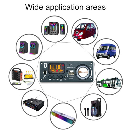 Audio Control Module MP3 Decoding Board 2x80W Decoding Chip For Car Broadcast Recording Function FM Radio 2
