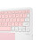 Mini tastiera wireless da 200 mAh bianco-rosa per iOS 7