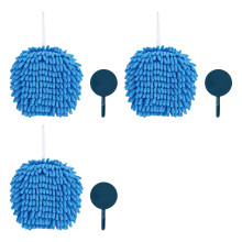 3 stuks Chenilles Handdoek Afvegen Reinigingsballen-Blauw