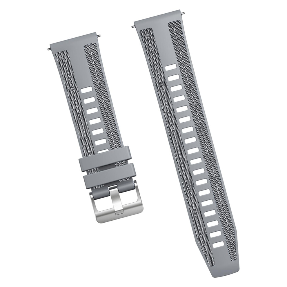 Silicone Band Watch 46Mm Replacement Wrist Strap Quick Release Sweatproof Gray Compatible With 46Mm Watches Grey 9199774173513