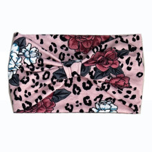 Strækbare pandebånd til kvinder i boho-stil, blødt stofhovedbind med leopardprint, skridsikker bandana til yoga og sport, brede pandebånd,