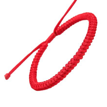 Handmade Braided Rope Bracelet with Red Agate Stone, Wrist Wrap String Design for Zodiac Luck and Spiritual Shield, Unisex Jewelry for Daily Protectio