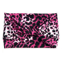 Faixas de cabelo largas e elásticas para mulheres, em tecido macio de algodão e elastano, estilo boho com estampa de leopardo, absorventes de suor.
