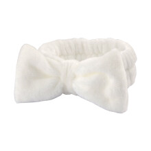 Leuke haarband met strik, veelzijdige hoofdband gemaakt van elastisch microvezelfluweel, ideaal voor spa-momenten en huidverzorgingsroutines, perfect