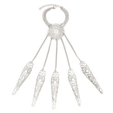 Pulseira de corrente gótica, pulseira com pingentes e design de corrente em estilo gótico, pulseira de pulso com borboleta punk para mulheres,