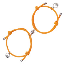 Pulseiras de Atração Mútua para Casais, Simbolizando Amor e Vínculo Eternos. Pulseira ajustável em corda trançada com sinos magnéticos de alta