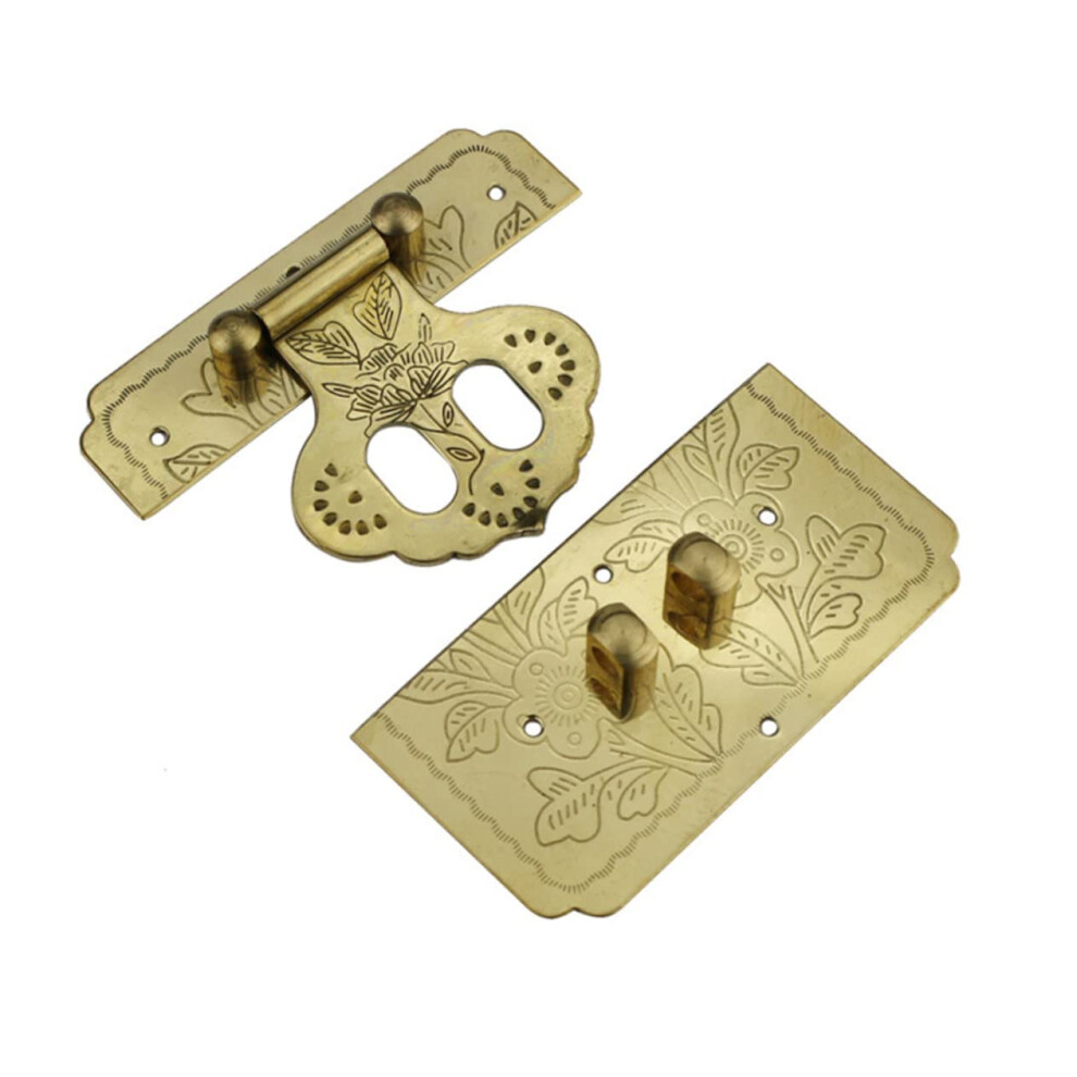 Vintage Box Latch Antique Brass Lock For Wooden Jewelry Boxes Wine Cabinets And Furniture 9199774173551