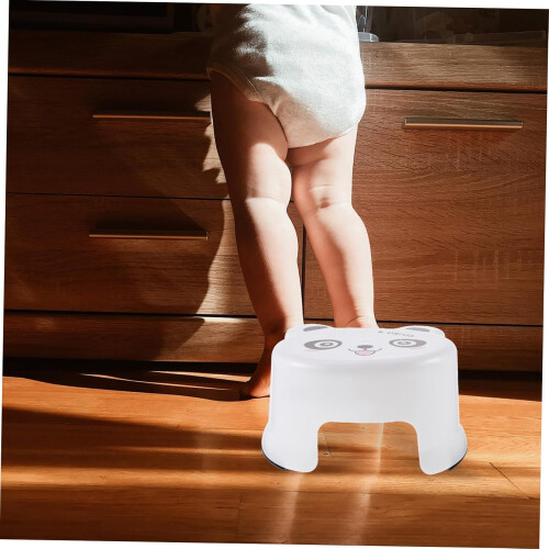 Antiskid Bathroom Stool Thickened Plastic NonSlip Potty Training Sink Reach White 2