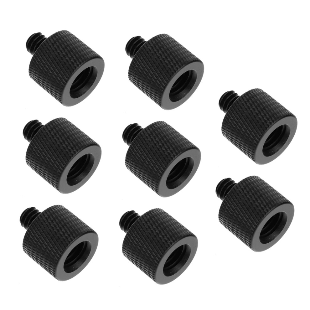 Aluminum Alloy Microphone Holder Screws For Camera Bracket Adapter, 8Pcs, Tripod And Mic Stand Compatible, Black 9199774173735