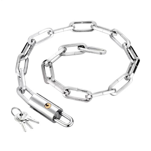Motorcycle Chain Lock  Steel Keyed AntiTheft Chain For Bicycle And Motorcycles, HeavyDuty Security Chain