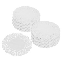 Greaseproof Baking Paper Round Disposable Cake Liners with Decorative Lace and Grease Absorption