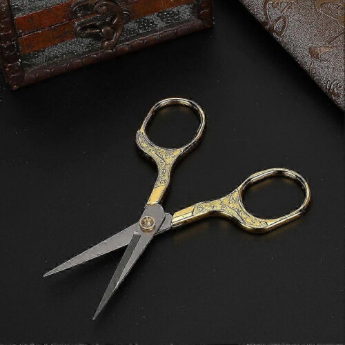 Vintage Sewing Scissors for Embroidery Craft Needlework Gold 2