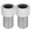 2 pezzi Adattatore per valvole Presta-Schrader Argento 15x9.5mm 1