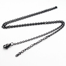 Chaîne accessoire pour pendentif, idéale pour la création de bijoux. Chaîne flexible en acier inoxydable plaqué or, résistante à la rouille.