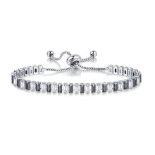 Bracelet coulissant ajustable pour femme, bracelet tennis avec zircon cubique et conception hypoallergénique, élégant coffret cadeau pour