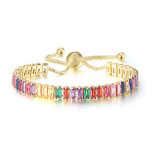 Verstellbares Schiebearmband für Damen, Tennisarmband mit Zirkonia und hypoallergenem Material, elegante Geschenkverpackung für Geburtstage und