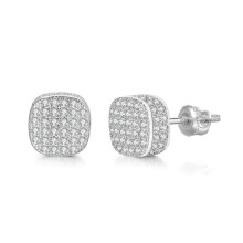 Gold Plated Stud Earrings For Unisex Wear, Hypoallergenic Earrings Versatile And Fashionable Earring Elegant Cubic Zirconia Earrings, Comfortable Earr