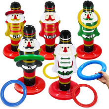 Family Christmas Party Games, Christmas Games with Inflatable Reindeer Antler for Fun Xmas Gifts, Easy to Inflate Deflate for Indoor Outdoor Party