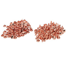 Metallknopfnieten, Doppelkappennieten, Nietbolzen für DIY-Lederarbeiten, Reparatur und Dekoration, Ziernieten, galvanisiert, rostfrei, einfach