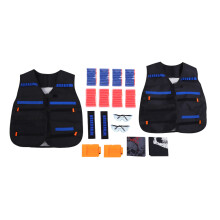 Nerf Tactical Vest Kit For Kids Tactical Jacket With Mesh Back Design Quick Reload Clips 80 Pieces Soft Sponge Bullets Protective Gear Shatter