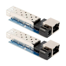(2 pack) Gigabit Ethernet Fiber Opticals Converters Supporting SFPs Module and PCB Metal Base Design Multicolor