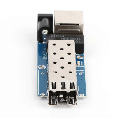 (2 pack) Gigabit Ethernet Fiber Opticals Converters Supporting SFPs Module and PCB Metal Base Design Multicolor 1