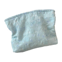 (Blue) Flower Travel Toiletry Bag Fashion Makeup Bag Handbag Travel Cosmetic Bag Waterproof Makeup Pouch with Zipper for Women Pink