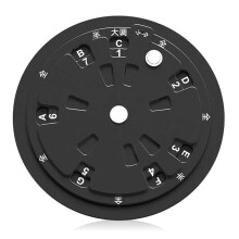(A) Compact Circle of Fifths Guitar Tool Aluminum Alloy Chord Wheel Metal Texture Suitable for Easy Music Theory Study Multicolor