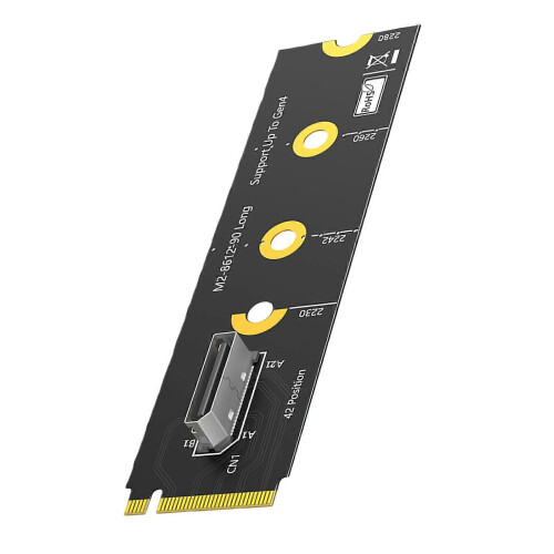 (A) Efficient NVME M.2 to SFF 8612 2280 Adapter Supporting PCIe4.0 Fast Data Transfer and System Boost Multicolor