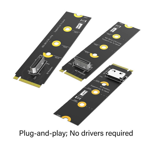 (B) Efficient NVME M.2 to SFF 8612 2280 Adapter Supporting PCIe4.0 Fast Data Transfer and System Boost Multicolor 1