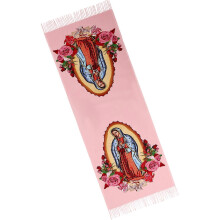 (Pink) Fashionable Motif Scarf Cashmere Neck Wrap Soft Acrylic Fabric Comfort Cold Climate Approved  White