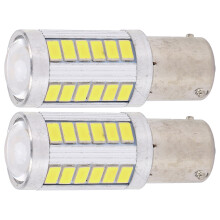 1156 Car LED Bulb 33SMD 30W 6500K White Signal Brake Lights 51x18mm