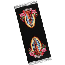 (Black) Fashionable Motif Scarf Cashmere Neck Wrap Soft Acrylic Fabric Comfort Cold Climate Approved  White