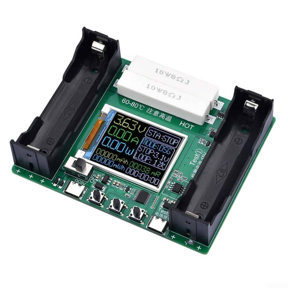 Lcd Battery Tester For Lithium Cells Realtime Voltage And Current Display Type C Interface 9187378548691