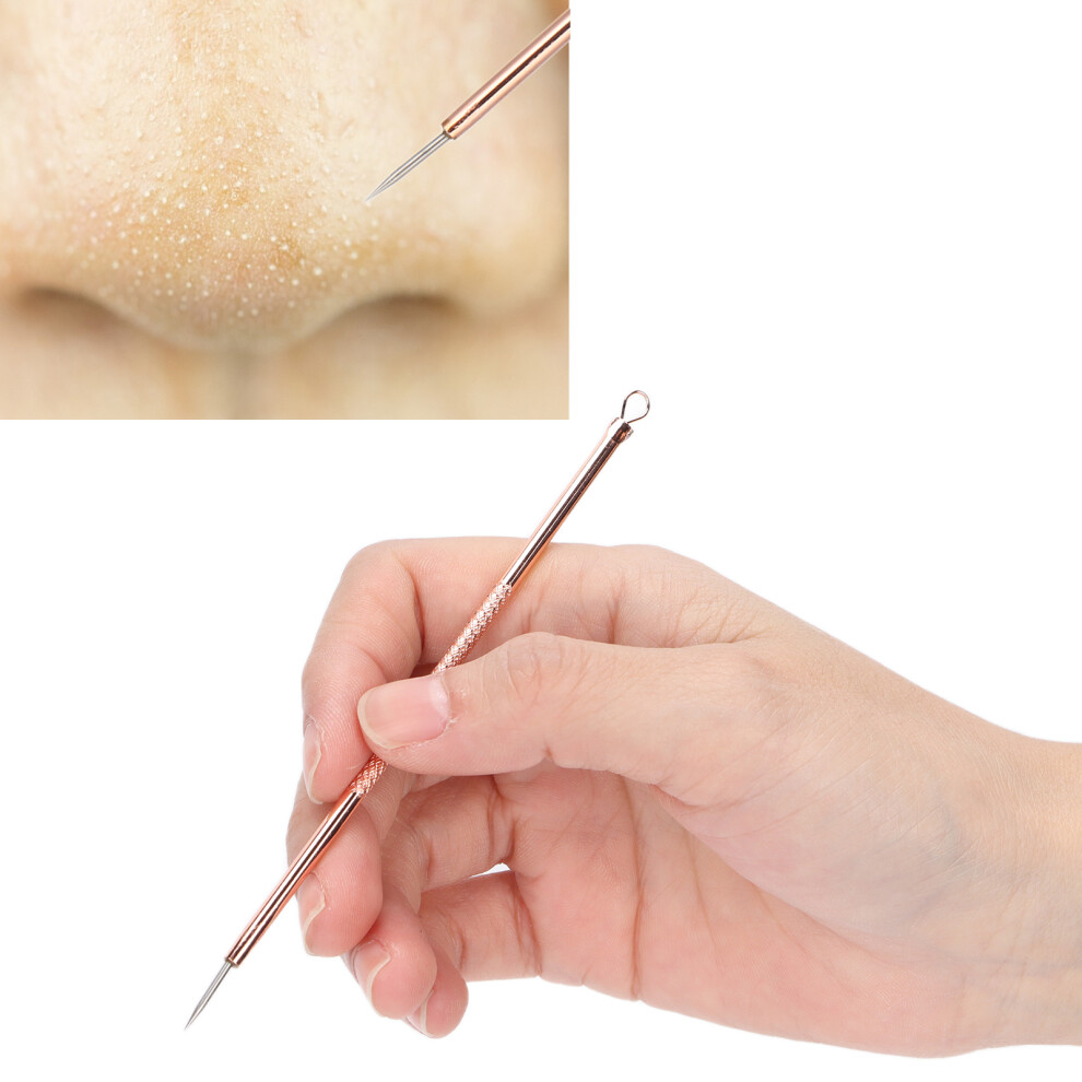 Gold Stainless Steel Pimple Extractor Tool For Acne, Blackheads, Blemishes, 1 Pc