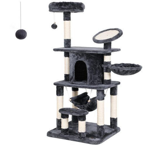 FEANDREA FEANDREA Cat Tree Multi-level Cat Play House Sisal Scratching Pad and Posts PCT25G