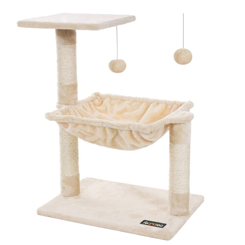 FEANDREA FEANDREA Cats Climb Tree Steady Cat Tree with Plush and Soft Hammock PCT82M