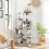 FEANDREA FEANDREA Cat Tree, Cat Condo with Hammock, Perch, Cat Tower, Light Grey PCT86W 3