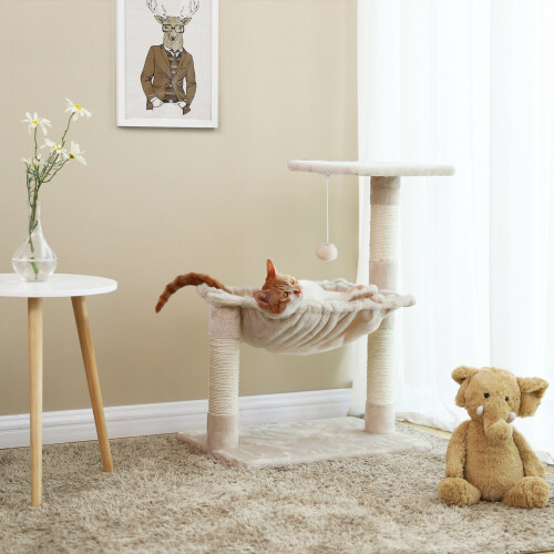 FEANDREA FEANDREA Cats Climb Tree Steady Cat Tree with Plush and Soft Hammock PCT82M 1