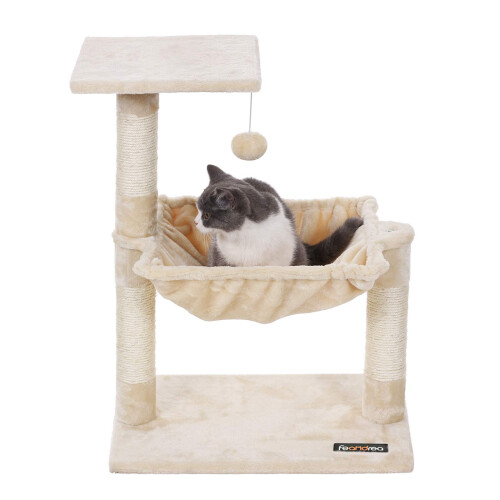 FEANDREA FEANDREA Cats Climb Tree Steady Cat Tree with Plush and Soft Hammock PCT82M 2