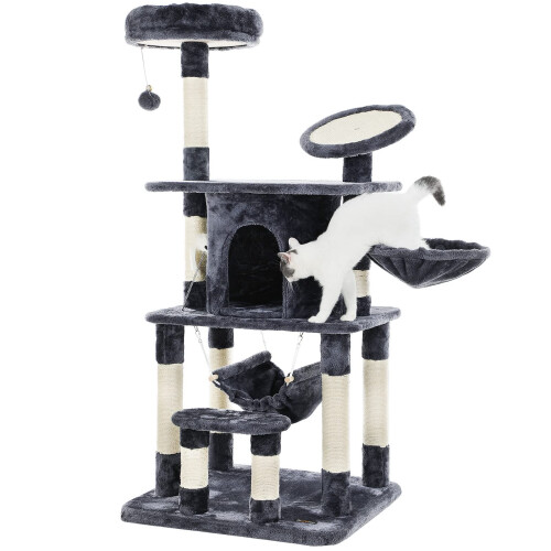FEANDREA FEANDREA Cat Tree Multi-level Cat Play House Sisal Scratching Pad and Posts PCT25G 2