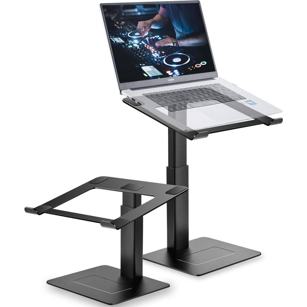 Supamir Adjustable Laptop Stand For Desk, Dj Laptop Riser, Standing Desk Converter, Support Working On Computer Sitting/Standing, Compatible With 5051222007501