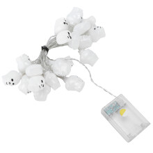 Luzes de Halloween com Cabeças de Fantasma: Design Seguro e Certificado, Flexível, Ambiente Assustador, Conexão Elétrica, Durável e à Prova