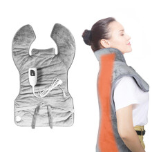 Heating Pad With Ergonomic Design Weighted Edges, Fast Heating Moist Heat Therapy For Muscular Pain, Wearable Design Covers Neck To Buttocks, Machine
