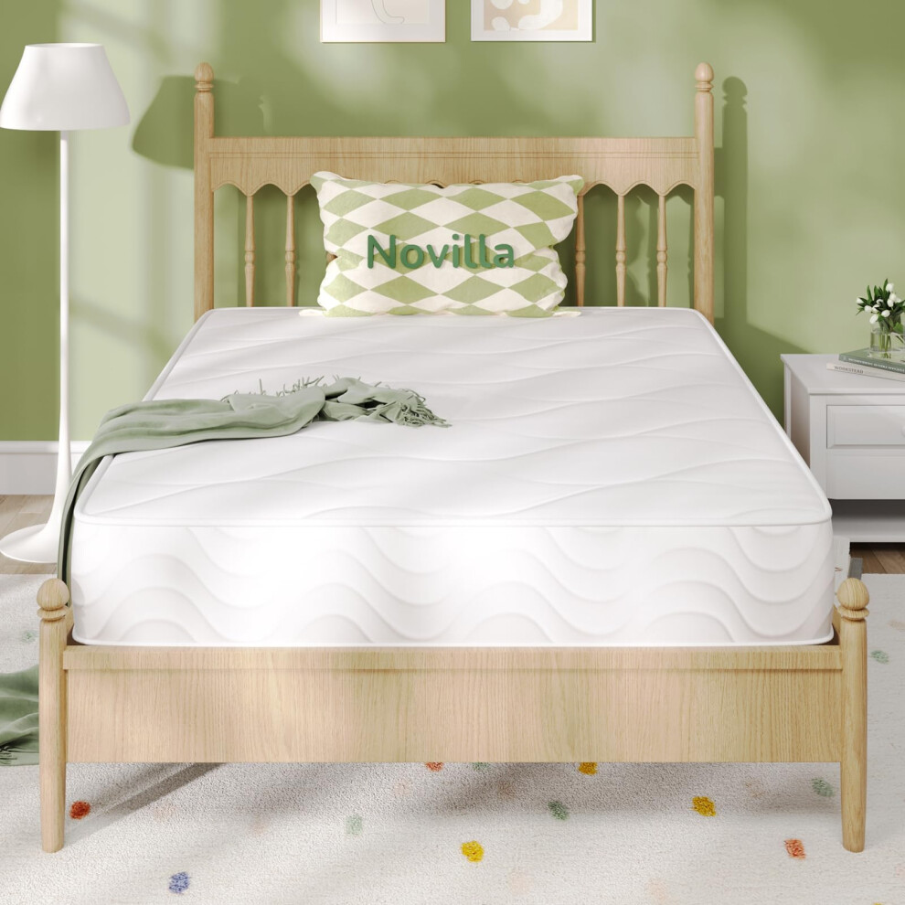 4Ft Small Double Pocket Sprung Mattress 8 Inch Medium Soft Spring Mattress With Breathable Sprung System, Cool Touch Oeko Fabric 120X190x20cm Novilla