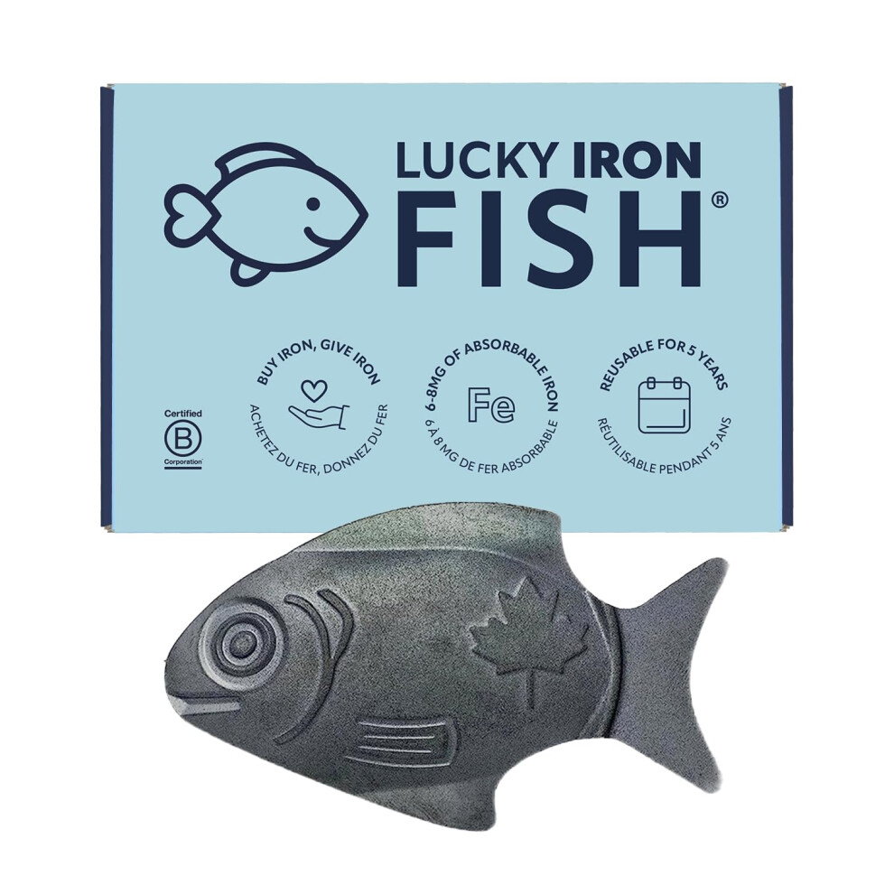 Lucky Iron Fish ? A Natural Source Of Iron - The Original Cooking Tool To Add Iron To Liquid-Based Meals, Reduce Iron Deficiency Risks - An Iron